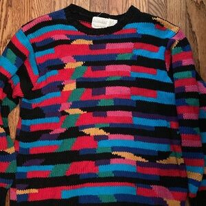 Vintage JH Collectibles Multicolor Abstract Crewneck Sweater